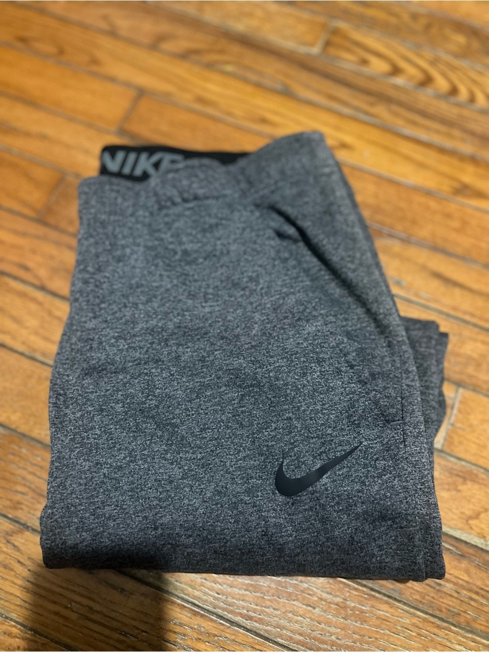 Nike Kids Dark Gray Heather Joggers with Black Swoosh size L